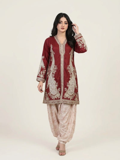 Short Kurti with Shalwar Set