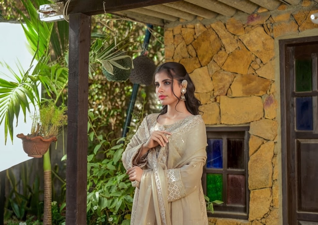 Chiffon long frock