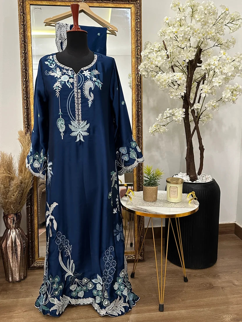 Mahveen kaftan Blue