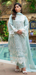 Embroidered Organza 3-Piece Suit