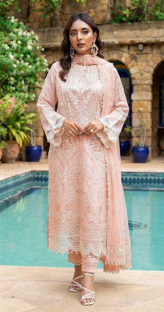 Embroidered Organza 3-Piece Suit