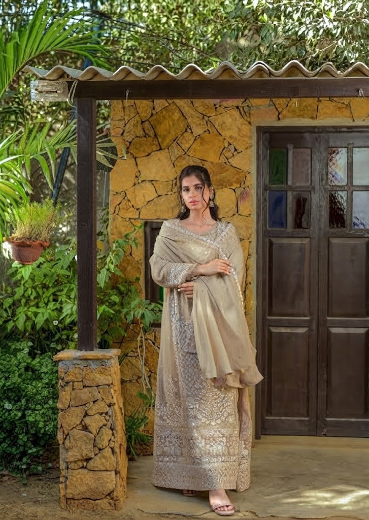 Chiffon long frock