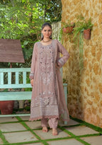 Royal Embroidered Chiffon Long Frock Ensemble